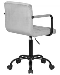 Офисное кресло для персонала DOBRIN TERRY BLACK (серый велюр (MJ9-75)) 2 шт