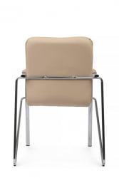 Стул Самба с мягкими подлокотниками SMB-01H Хром гальв. Бежевый