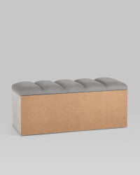 Обувница Хольст 2 серая велюр Серый