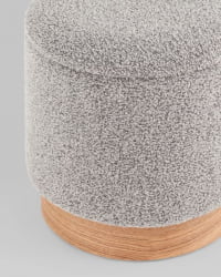 Пуф с ящиком Холли XS букле серый