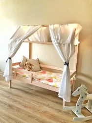 Кровать-домик RooRoom кд-11Р Розовый