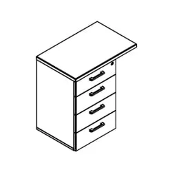 Тумба приставная XLC-4D.2 Дуб Сонома