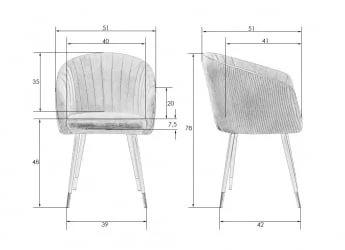 Стул обеденный DOBRIN MARY Розовый велюр 1922-16