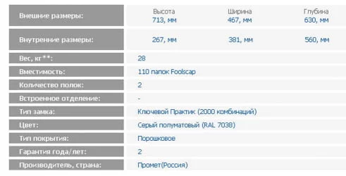 Картотечный шкаф металлический AFC-02