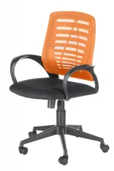 Кресло Ирис люкс TW Черный-оранжевый