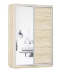 Шкаф-купе двухдверный Экспресс Дуо Медиум 1400х2400h Дуб сонома