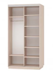 Шкаф-купе двухдверный Экспресс Дуо 1200х2400h Лондон/Дуб молочный