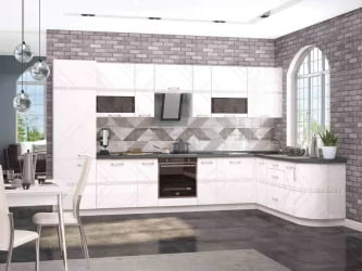 Шкаф-витрина кухонный (с системой плавного закрывания) Бьянка 102.09.1