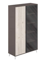 Шкаф высокий комбинированый Sirio SR.314.WF.DN.GLB Вольфрам Дуб Тоскана