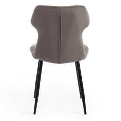 Стул ROBOCOP (mod. DC0128) вельвет/металл, 57 х 46 х 85 см , серый (HLR 24)/черный