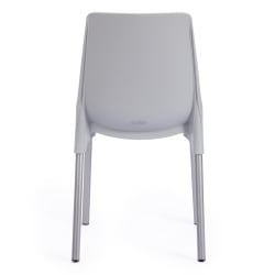Стул GENIUS (mod 75) металл/пластик, 46x56x84cм, серый/ножки хром