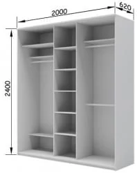 Длинный шкаф Хит-24-20-555 Ясень шимо темный