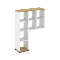 Надставка на стол высокая без наполнения CONCEPT CN.NV-001 Дуб Винченцо Белый бриллиант Черный металл