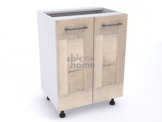 Стол С-60 (520) 2-х дверный, Дублин (600*520*820) Дуб галифакс белый, 21678 