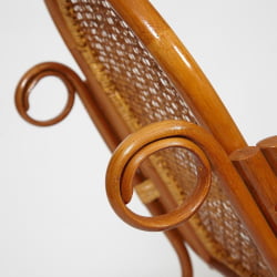 Кресло-качалка MILANO (разборная) / без подушки / ротанг top quality, 58x136x103 см, Cognac (коньяк)