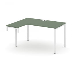 Стол-надставка на опорную тумбу (левый) CONCEPT CN.OSAN-002(L) Дуб Винченцо Белый