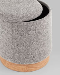 Пуф с ящиком Холли S букле серый