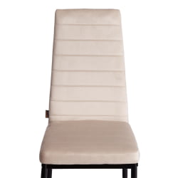 Металлический стул Easy (mod. JSC02-1) металл, флок, 41 х 52 х 96 см, beige (молочный) HLR2 / черный