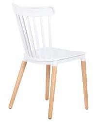 Стул обеденный DOBRIN THEO ножки светлый бук Белый W-02