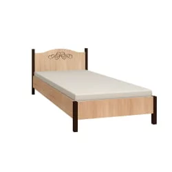 Кровать 120 на 200 ADELE 4 Дуб Сонома/Орех шоколадный(спальня)