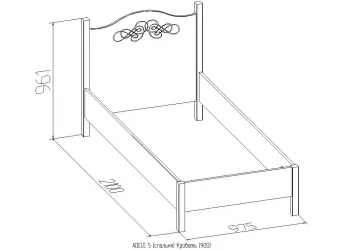Кровать с изголовьем из ЛДСП ADELE 5 Дуб Сонома/Орех шоколадный(спальня)