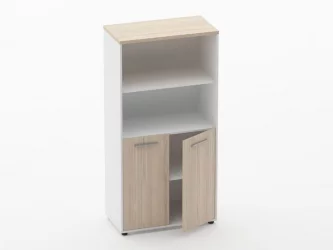 Шкаф 3 широкий 2 полки открытые, 2 полки закрытые Deka 10.16.111 Туя/Белый