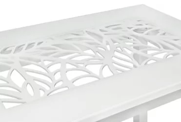 Стол обеденный Прямоуг. ажур ноги Мажор Р-15 белая ЛДСП белый