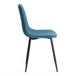 Металлический стул BREEZE (mod. 4724) Велюр/металл , 44 х 53 х 87 см, Dark turquoise (темно-бирюзовый) HLR62 / черный