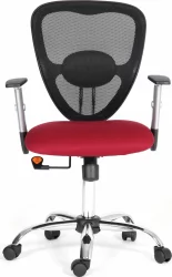 Офисное кресло для оператора CHAIRMAN 451 TW 13/AC (красный/черный) (Л)