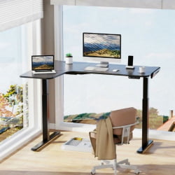 Угловой компьютерный стол EUREKA ERK-EGD-L60L-B-US