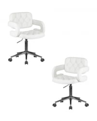 Офисное кресло для персонала DOBRIN LARRY (белый) 2 шт