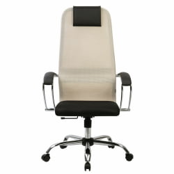 Кресло руководителя BRABIX PREMIUM Ultimate EX-800 хром Черное/бежевое