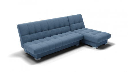 Диван Хьюстон-2 угол левый/правый (ЗР) Цвет фасада: Голубой; Тип: Левый/правый; Материал фасада: Металл/Велюр