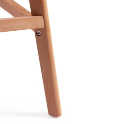 Стул барный TULIP BAR (mod. C1014H-1) пластик/дерево, 42 х 47,5 х 104 см, Black (Черный) 3010/ натуральный