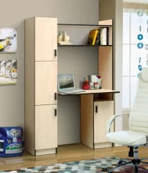 Парта школьная с полкой компьютерный №13 Ясень Шимо светлый/Венге