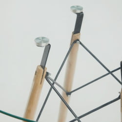 Обеденный стол CINDY GLASS (mod.80GLASS) металл/стекло, D80х75см, прозрачный