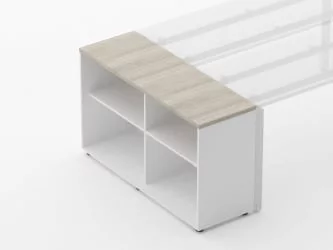 Тумба открытая Deka 9.01.125 Дуб Сантана светлый/Белый