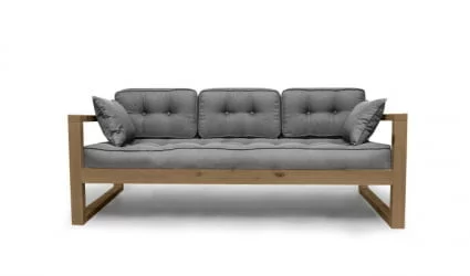 Диван трехместный DEmoku Д-3 серебристо-серый_холодный серый