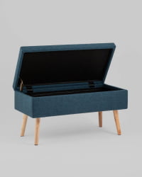 Банкетка Сторми с ящиком темно-синий