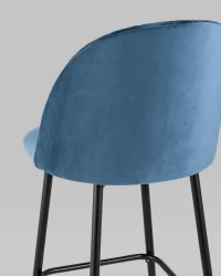 Стул барный Марсель Б велюр Пыльно-синий