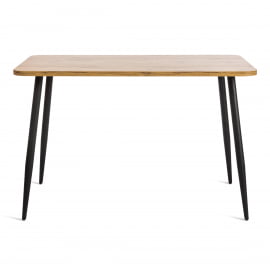 Обеденный стол PLUTO ЛДСП/металл, 120x80x77 см, Дуб вотан/Черный