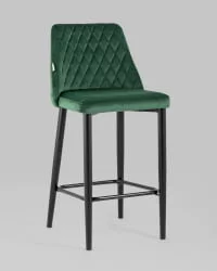 Стул полубарный Диего велюр Зеленый