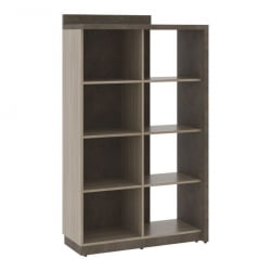 Стеллаж комбинированный на 4 секции левый WOOD&STONE СФ-534101 Бетон Чикаго темный Дрифтвуд