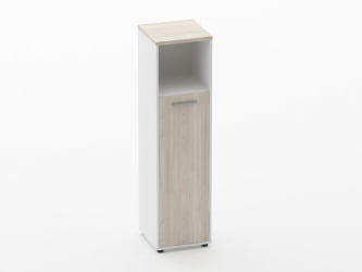 Шкаф 3 узкий закрытый с нишей Deka 10.16.13Пр Дуб Сантана светлый/Белый