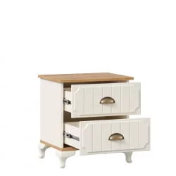 Тумба прикроватная Вилладжио ЛД 680.130.000 Алебастр/Дуб золотой