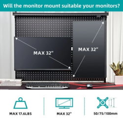 Перфорированная доска с комплектом креплений EUREKA ARPB-01B-US, черный