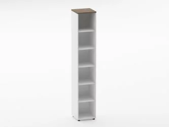 Шкаф 5 узкий открытый Deka 10.23.10 Дуб Верцаска/Белый