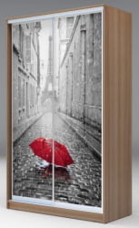 Шкаф-купе коричневый Хит-24-14-77 Париж Ясень шимо темный