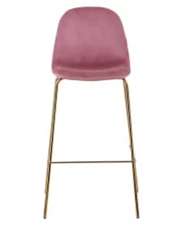 Стул барный Валенсия Пыльно-розовый с золотыми ножками
