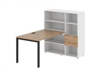 Рабочая станция EDIS EURST 1213 Дуб Денвер светлый Черный Белый